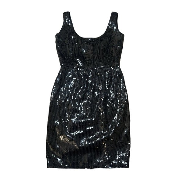 Maggy London Sequin Dress Black Womens Size 4 Lined ($148) - Picture 1 of 4